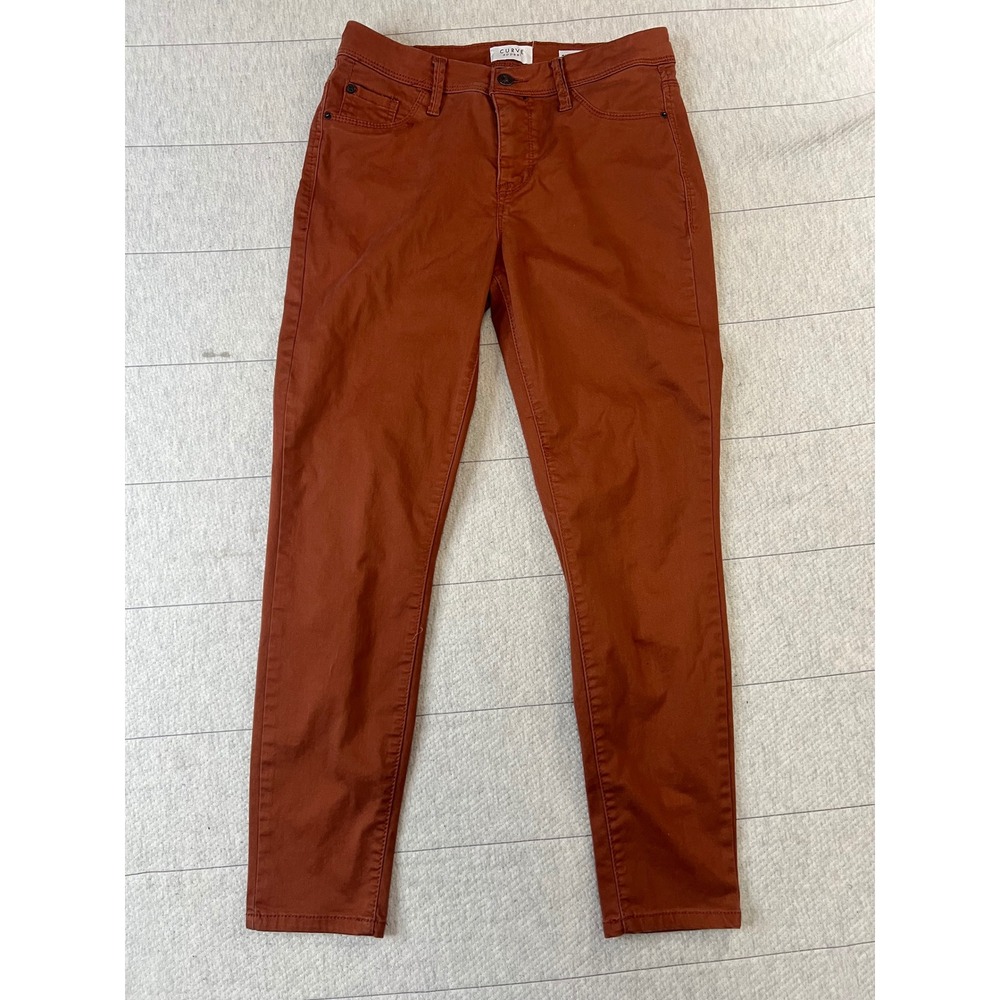 Curve Appeal Minimalist Jegging Rust Orange Skinny Pants Women Size 4/27 - Picture 2 of 9